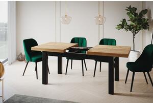 Classic összecsukható étkezőasztal (120x80 cm) Szürke Fekete