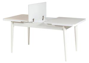 Széthúzható étkezőasztal 2 székkel és 2 paddal Vlasta (fehér + szürke). 1073085