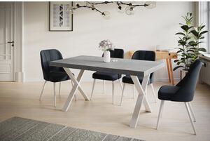 LOFT X bővíthető étkezőasztal (140x80 cm) Fehér Fekete