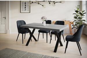 LOFT X bővíthető étkezőasztal (140x80 cm) Fehér Fekete