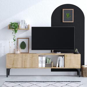 TV asztal/szekrény Visteria (zafír tölgy + fekete). 1073169