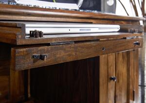 KOLONIAL íróasztal lakkozott paliszander