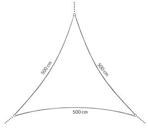 Háromszög Napvitorla 5x5x5m #világosszürke