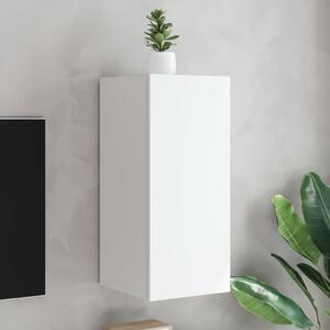 Fehér falra szerelhető TV-szekrény LED-lámpákkal 30,5x35x70 cm