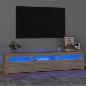 Sonoma tölgy színű TV-szekrény LED-lámpákkal 180x35x40 cm
