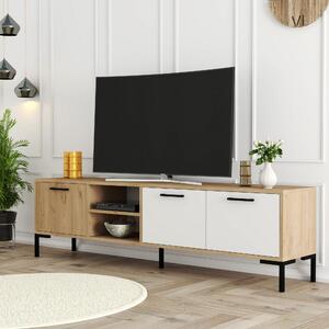 TV asztal/szekrény Aura RTV (tölgy + fehér). 1073272