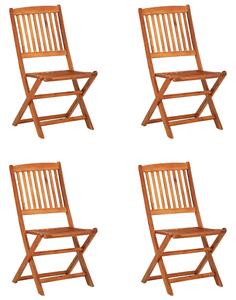 VidaXL 13 részes tömör akácfa kerti étkezőgarnitúra 280x90x75 cm