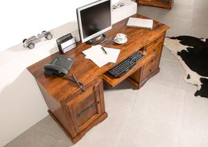 Massziv24 - CAMBRIDGE HONEY íróasztal masszív akác, mézszínű