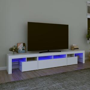 Fehér TV-szekrény LED-lámpákkal 230x36,5x40 cm