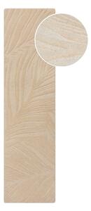Bézs gyapjú futószőnyeg 60x230 cm Lino Leaf – Flair Rugs