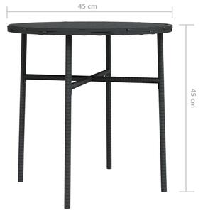 VidaXL fekete polyrattan teázóasztal 45 cm