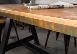 Massziv24 - INDUSTRY Étkezőasztal 220x100 cm. régi fa