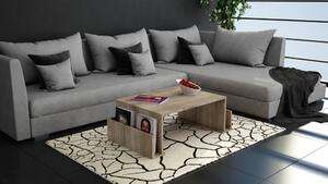 Magazin dohányzóasztal, dió, 95 cm