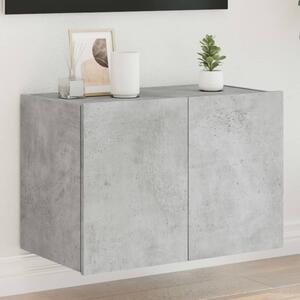 Betonszürke falra szerelhető TV-szekrény LED-del 60x35x41 cm