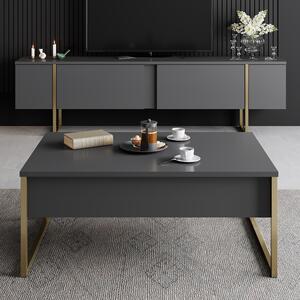 TV asztal/szekrény Luna (antracit + arany). 1073432