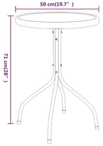 VidaXL antracitszürke acél kerti asztal Ø50 x 71 cm