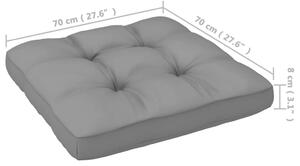 VidaXL háromszemélyes tömör fenyőfa kanapé párnákkal