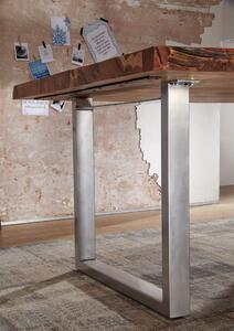 METALL Étkezőasztal 160-220x110 cm, akác