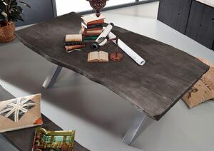 LDARKNESS Étkezőasztal 180x110cm X-lábak - ezüst