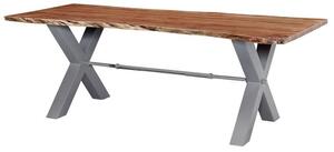 DARKNESS Étkezőasztal 180x100cm X-lábak - természetes