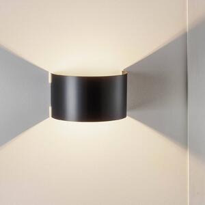 EMIBIG LIGHTING Fold fali lámpa ívelt burával, fekete, dimmelhető, Fekete, Nappali / Étkező, fém, Modern