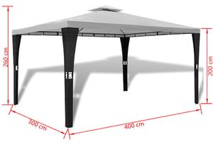 VidaXL krémfehér pavilon tetővel 3 x 4 m