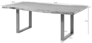 Massziv24 - METALL Étkezőasztal 150x100 cm, akác