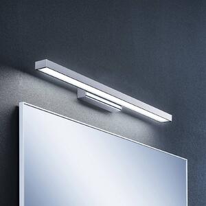 Lindby LED-es tükörvilágítás Alenia, 60 cm, króm, alumínium, IP44, Króm / ezüst, Fürdőszoba, Alumínium, Modern