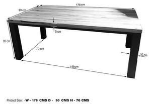 Massziv24 - TIROL Étkezőasztal 178x90 cm, világosbarna, tölgyfa