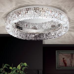 RING modern kristály mennyezeti lámpa króm színű,75 cm