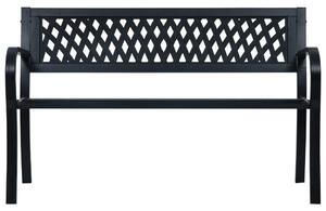 VidaXL fekete acél kerti pad 125 cm