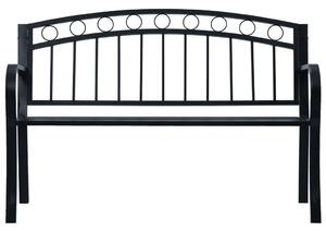 VidaXL fekete acél kerti pad 125 cm