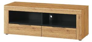TV asztal/szekrény Kogro 24 (camargue tölgy + matt fekete). 1068153