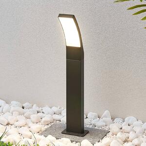 Lindby Ilvita LED fali lámpa, 60 cm, antracit, fém, IP54, Fekete, Alumínium, Modern