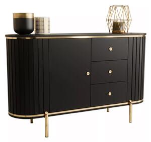 RONDO komód 151x87x40 - fekete