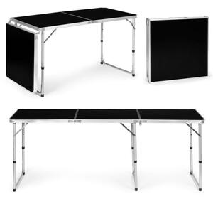 Összecsukható 3-részes catering asztal 180 x 60 cm - fekete