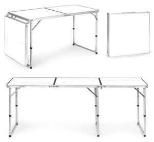 Összecsukható 3-részes catering asztal 180 x 60 cm - fehér