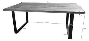 Massziv24 - VEVEY Étkezőasztal 160x90 cm, sötétbarna, tölgy