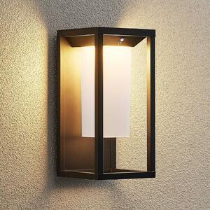 Lucande Eliel LED-es napelemes fali lámpa, Fekete, Alumínium, Modern