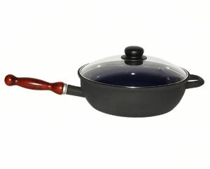 Sfinx Zománc serpenyő fedővel és fa fogantyúvalBSE, 26 cm, 2,8 l