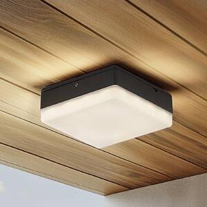 Lucande LED mennyezeti lámpa Thilo, 16cm, antracit, érzékelő, IP54