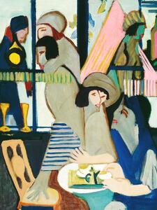 Festmény reprodukció The Café, Talking over Coffee (Vintage Portrait / Friends) - Ernst Ludwig Kirchner, (30 x 40 cm)