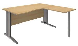 Praktick irodai asztal, 160 x 120 x 73 cm, jobbos kivitel, bükk mintázat