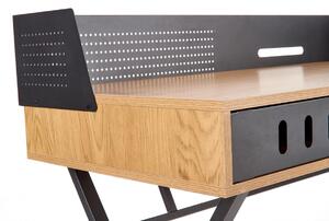 B43 íróasztal - 110 cm - tölgyfa sárga / Fekete