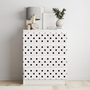 IKEA MALM bútormatrica - fekete pontok