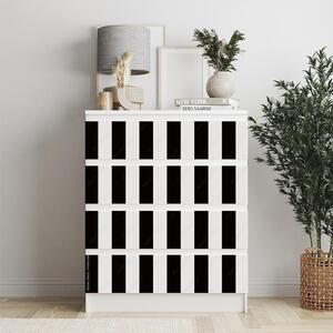 IKEA MALM bútormatrica - függőleges fekete csíkok