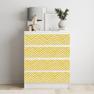 IKEA MALM bútormatrica - sárga geometria