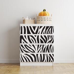 IKEA MALM bútormatrica - fekete zebra