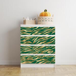 IKEA MALM bútormatrica - zöld tigris csíkok