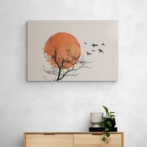 Kép japandi hold madárszárnyakkal